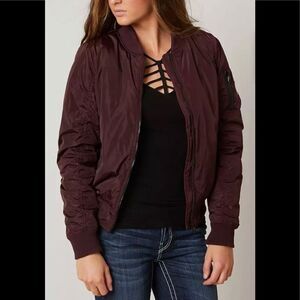 Madden girl burgundy bomber jacket sz M